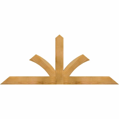 Ekena Millwork Richland Rough Sawn Timber Gable Bracket, Western Red Cedar, 60"W x 25"H x 2"D x 4"F, 10/12 Pitch GBW060X25X0204RIC00RWR